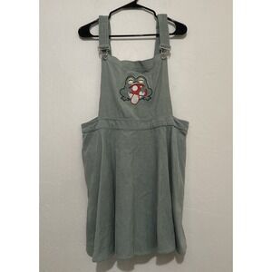 HOT TOPIC‎ Frog Skirtall Women's Sz 1X Pistachio Green Skirt Dress Cord Girl Era